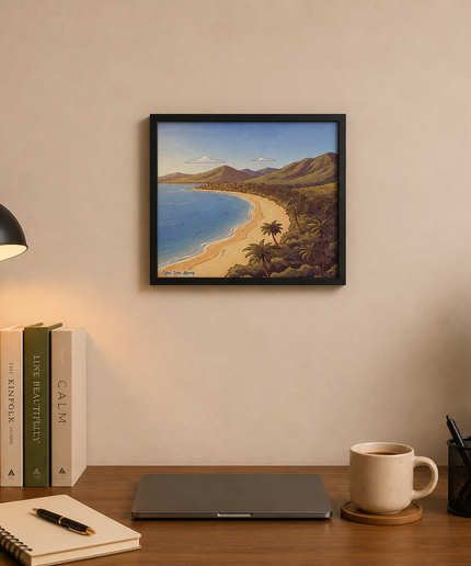 Tropical Coastline Wall Art – Beach Landscape Poster