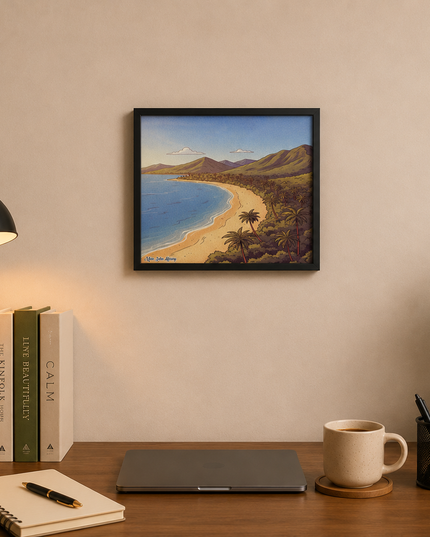 Tropical Coastline Wall Art – Beach Landscape Poster