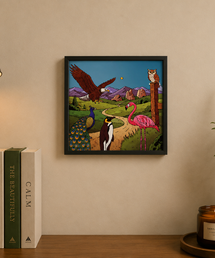 Wildlife Bird Collection Wall Art – Colorful Animal Nature Poster