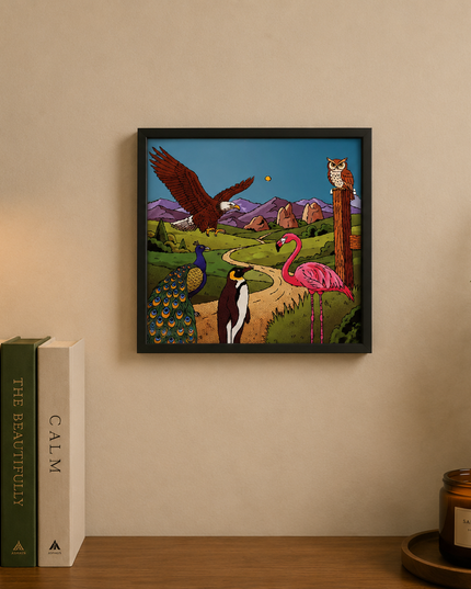 Wildlife Bird Collection Wall Art – Colorful Animal Nature Poster