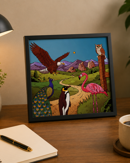 Wildlife Bird Collection Wall Art – Colorful Animal Nature Poster