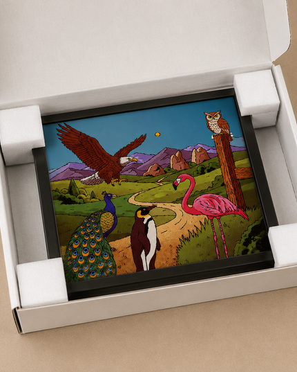 Wildlife Bird Collection Wall Art – Colorful Animal Nature Poster
