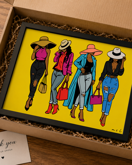 Fashion Hat Collection Wall Art – Stylish Women Fashion Poster