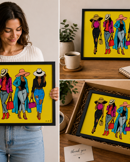 Fashion Hat Collection Wall Art – Stylish Women Fashion Poster