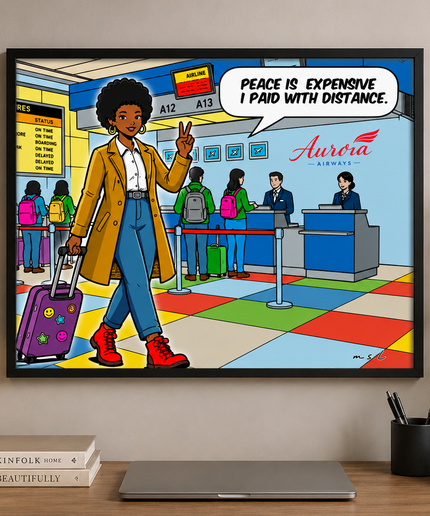 Peace Is Expensive Wall Art – Travel Freedom Comic Poster