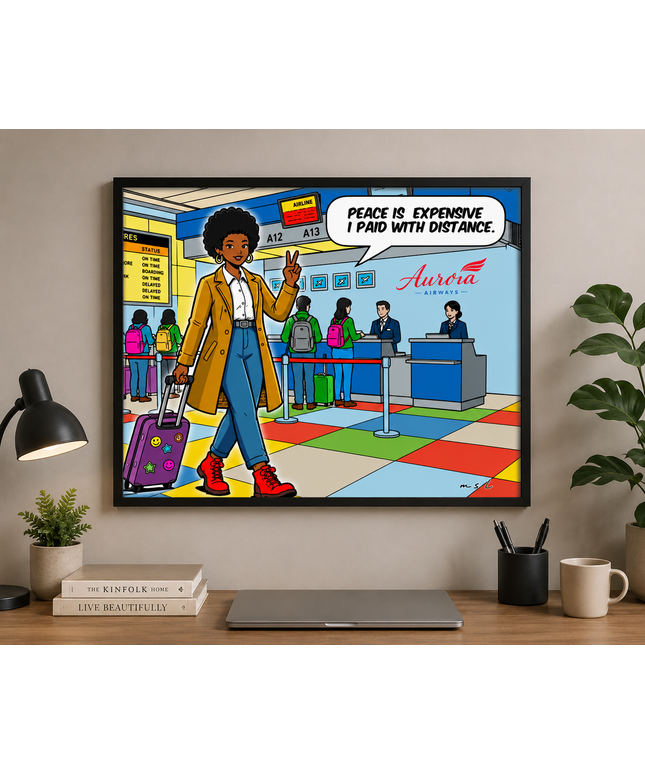 Peace Is Expensive Wall Art – Travel Freedom Comic Poster