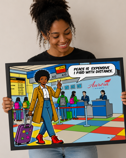 Peace Is Expensive Wall Art – Travel Freedom Comic Poster