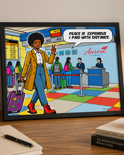Peace Is Expensive Wall Art – Travel Freedom Comic Poster