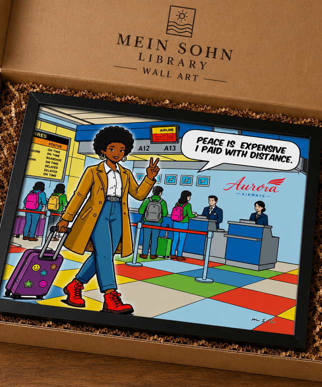 Peace Is Expensive Wall Art – Travel Freedom Comic Poster