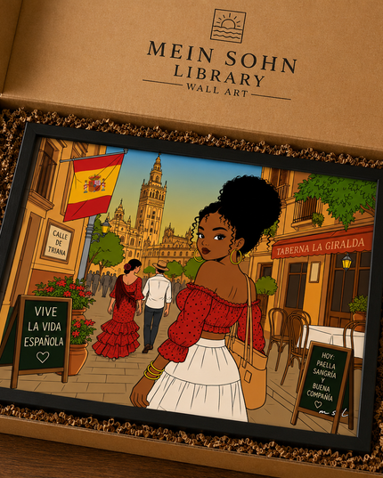 Spanish Travel Girl Wall Art – Sevilla Spain Poster