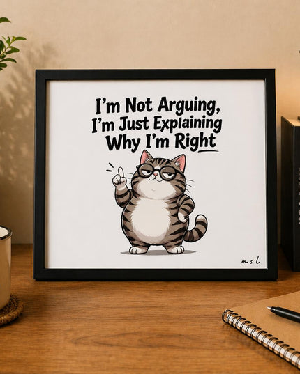 I’m Not Arguing, I’m Just Explaining Why I’m Right – Framed Wall Art