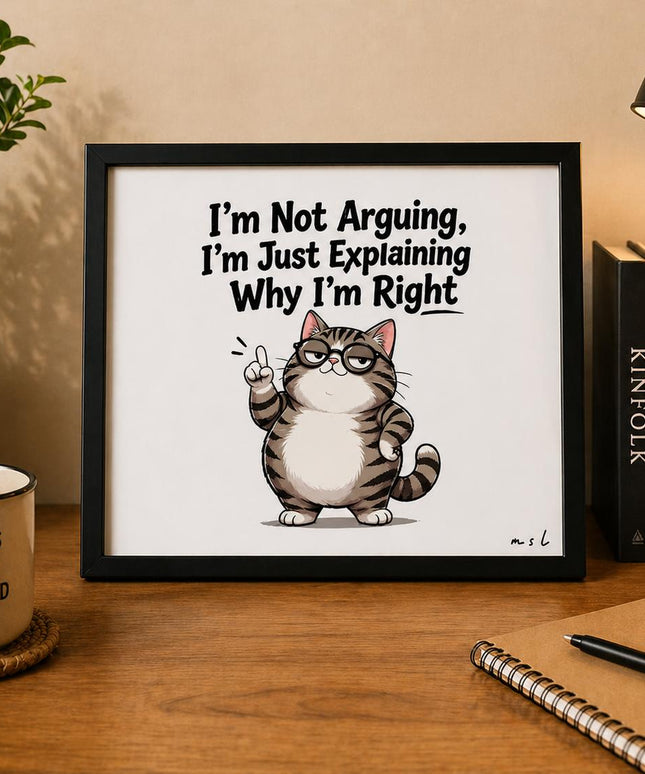 I’m Not Arguing, I’m Just Explaining Why I’m Right – Framed Wall Art