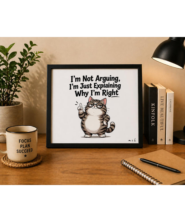 I’m Not Arguing, I’m Just Explaining Why I’m Right – Framed Wall Art