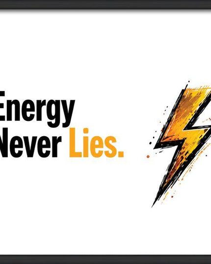 Energy Never Lies – Framed Wall Art