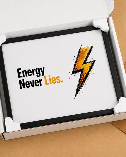 Energy Never Lies – Framed Wall Art