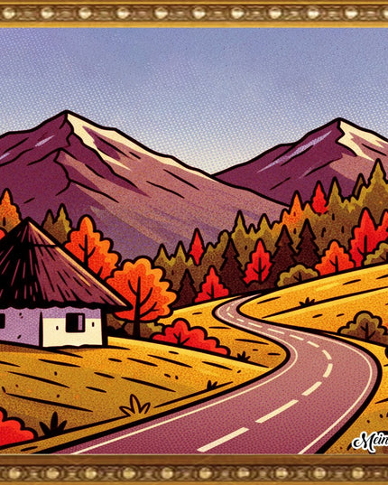 Autumn Pathway – Framed Wall Art