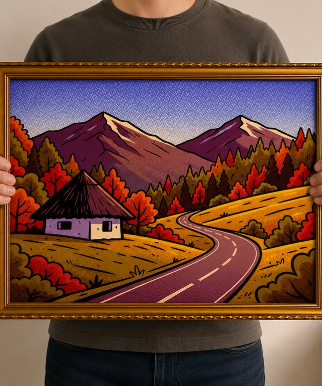 Autumn Pathway – Framed Wall Art
