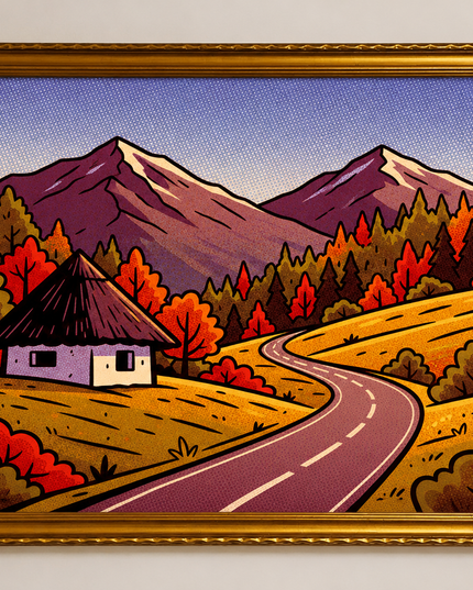 Autumn Pathway – Framed Wall Art