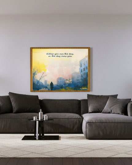 Run The Day – Framed Wall Art
