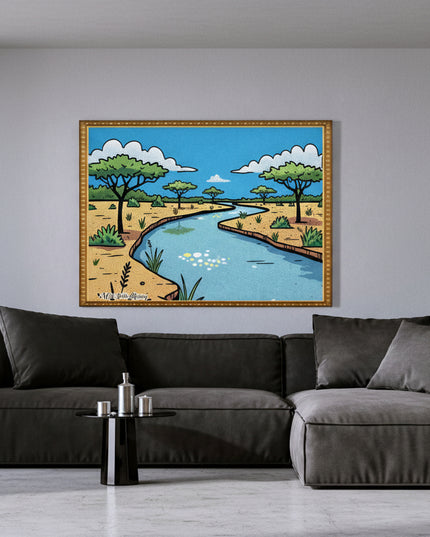 Riverside Serenity – Framed Wall Art