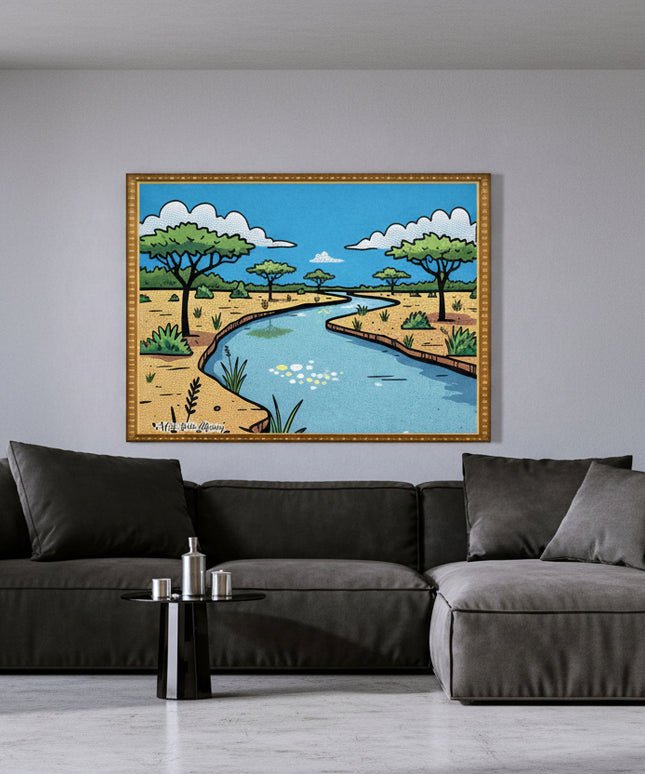 Riverside Serenity – Framed Wall Art