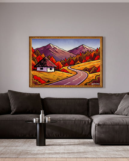 Autumn Pathway – Framed Wall Art