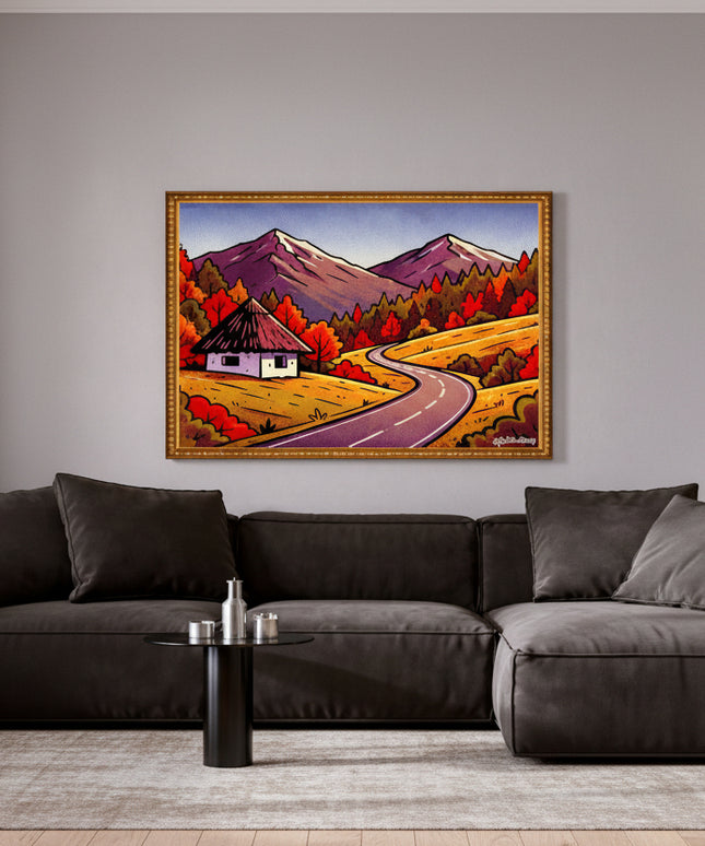 Autumn Pathway – Framed Wall Art