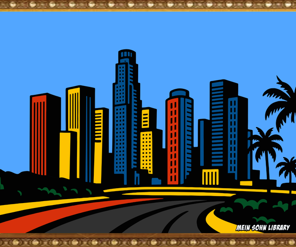 Colorful Cityscape Framed Wall Art | Urban Wall Decor – Mein Sohn