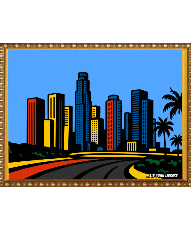 Colorful Cityscape – Framed Wall Art