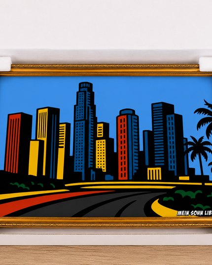 Colorful Cityscape – Framed Wall Art