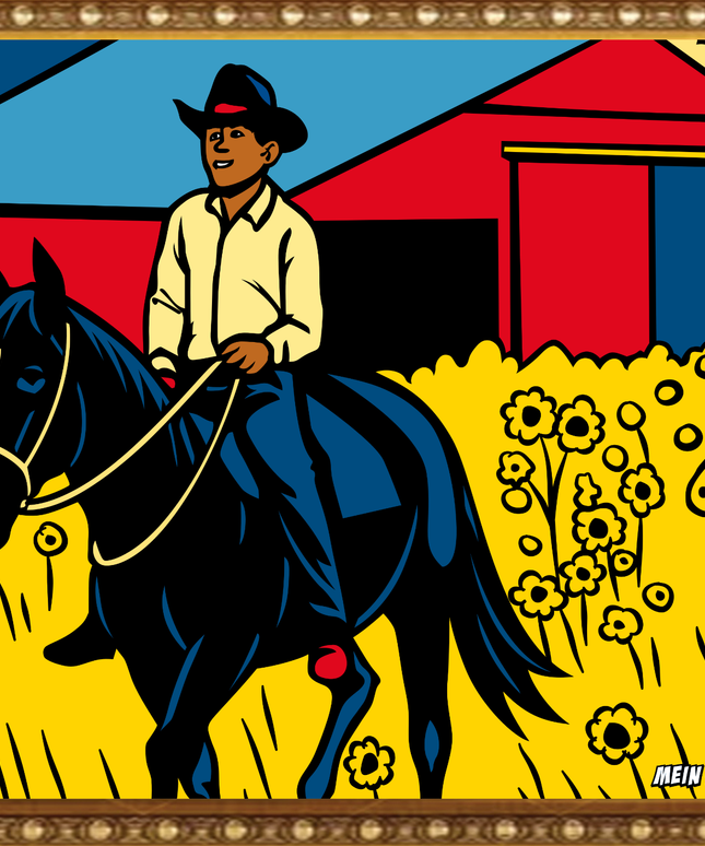 Countryside Cowboy – Framed Wall Art