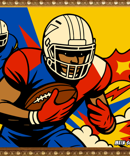 Dynamic Football Players Framed Wall Art