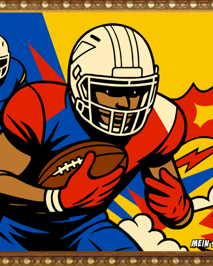 Dynamic Football Players Framed Wall Art