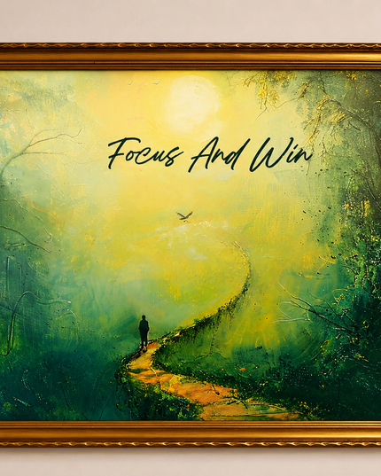 Focus and Win – Framed Wall Art