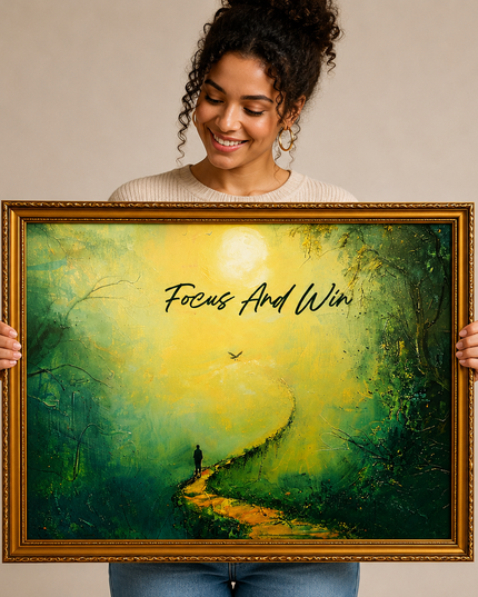 Focus and Win – Framed Wall Art
