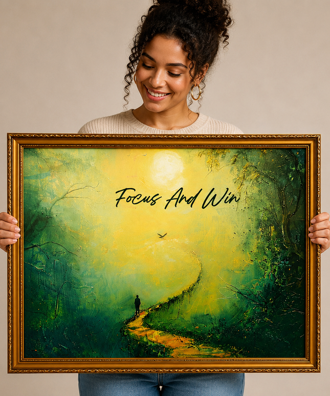 Focus and Win – Framed Wall Art