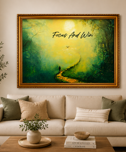 Focus and Win – Framed Wall Art