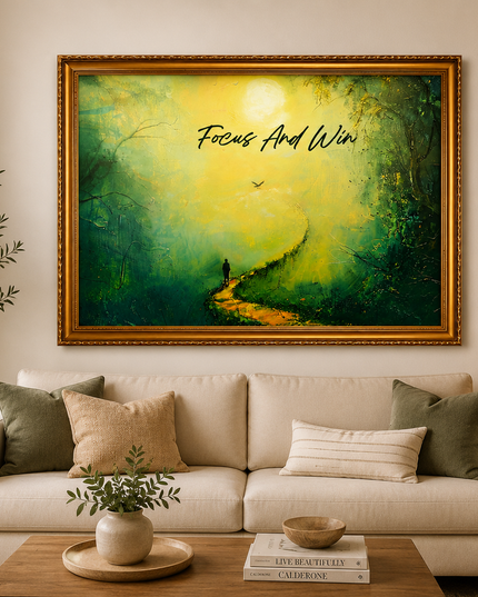 Focus and Win – Framed Wall Art
