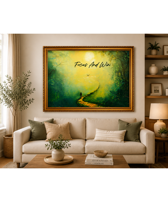 Focus and Win – Framed Wall Art