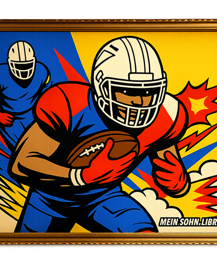 Dynamic Football Players - Framed Wall Art