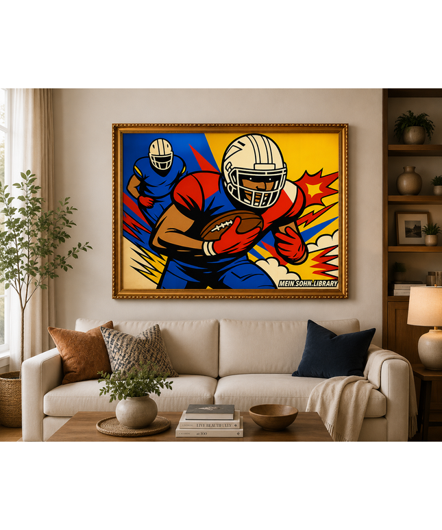 Dynamic Football Players - Framed Wall Art