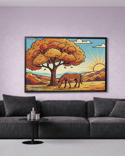 Autumn Pastures - Framed Wall Art