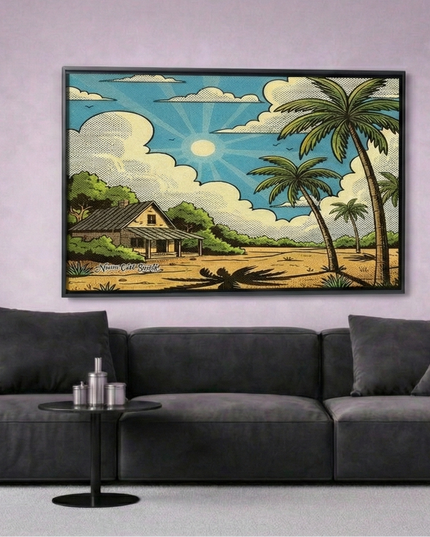 Sunlit Retreat - Framed Wall Art