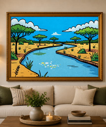 Riverside Serenity – Framed Wall Art