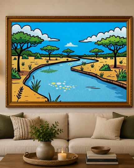 Riverside Serenity – Framed Wall Art
