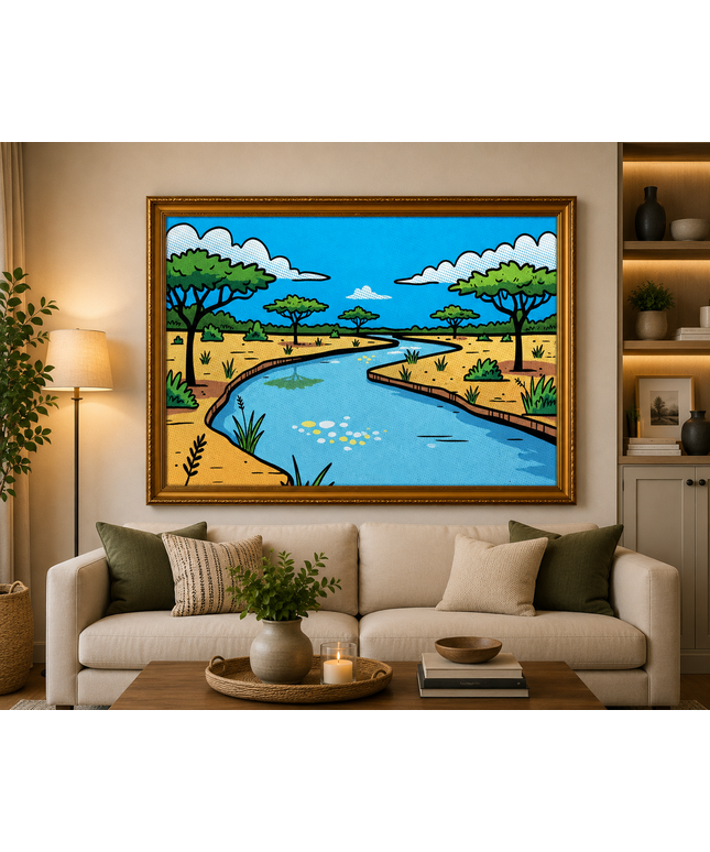 Riverside Serenity – Framed Wall Art
