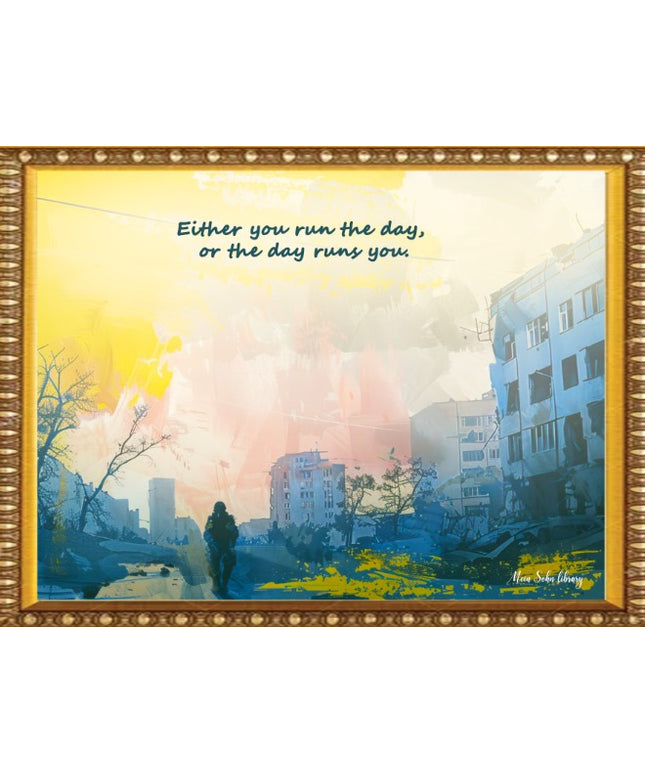 Run The Day – Framed Wall Art